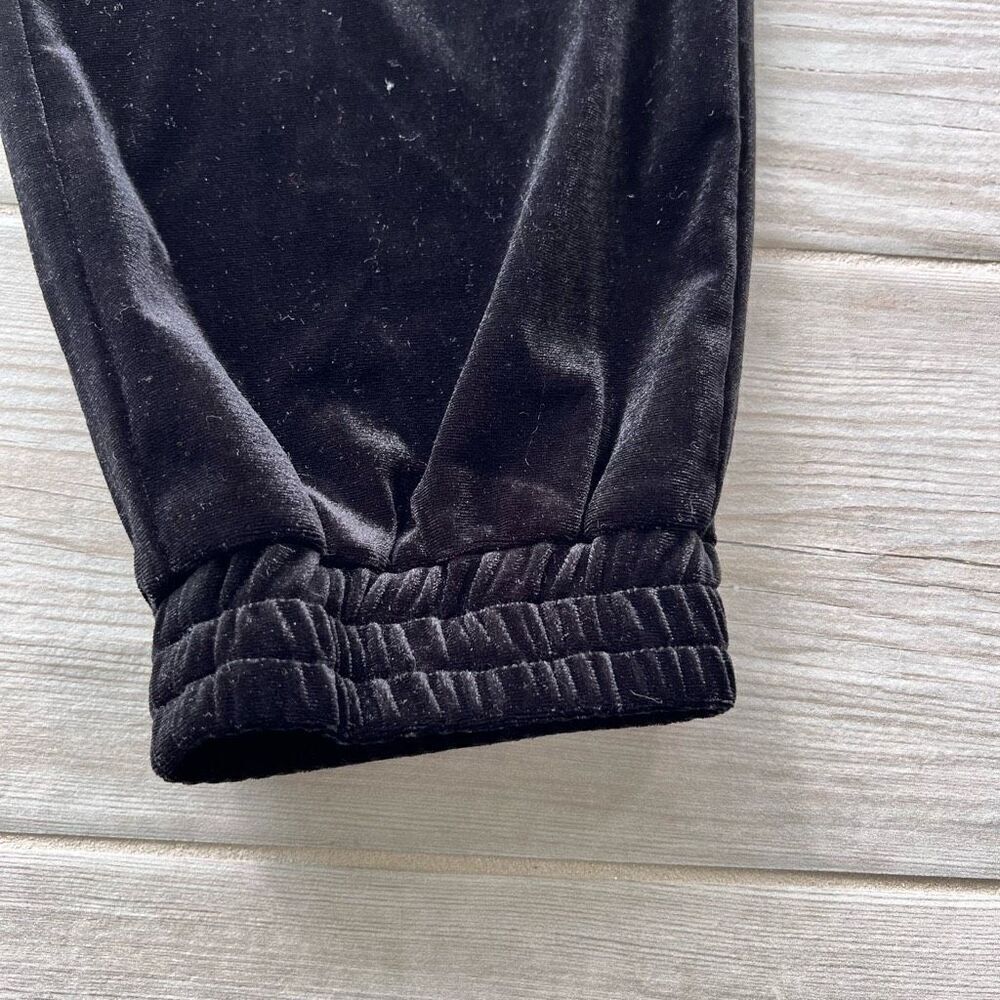 Seek‎ The Label Womens Black Elastic Waist Pull On Velvet Jogger Pants Medium - Picture 3 of 9